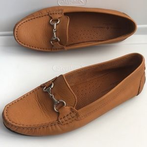 Mercanti Fiorentini UNIQUE!! COMFY!! Quality leather horse buckle loafers flats